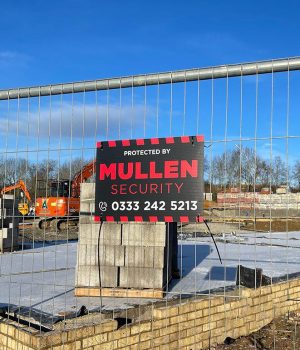 Building site protected by security firm protection Building site protected by security firm protection