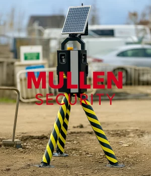 Mullen Security Solar CCTV camera on construction site Mullen Security Solar CCTV camera on construction site